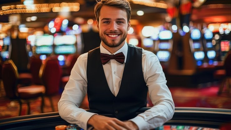 Antarmuka aplikasi exnes4d menampilkan menu permainan slot, live casino, dan sportsbook di layar utama